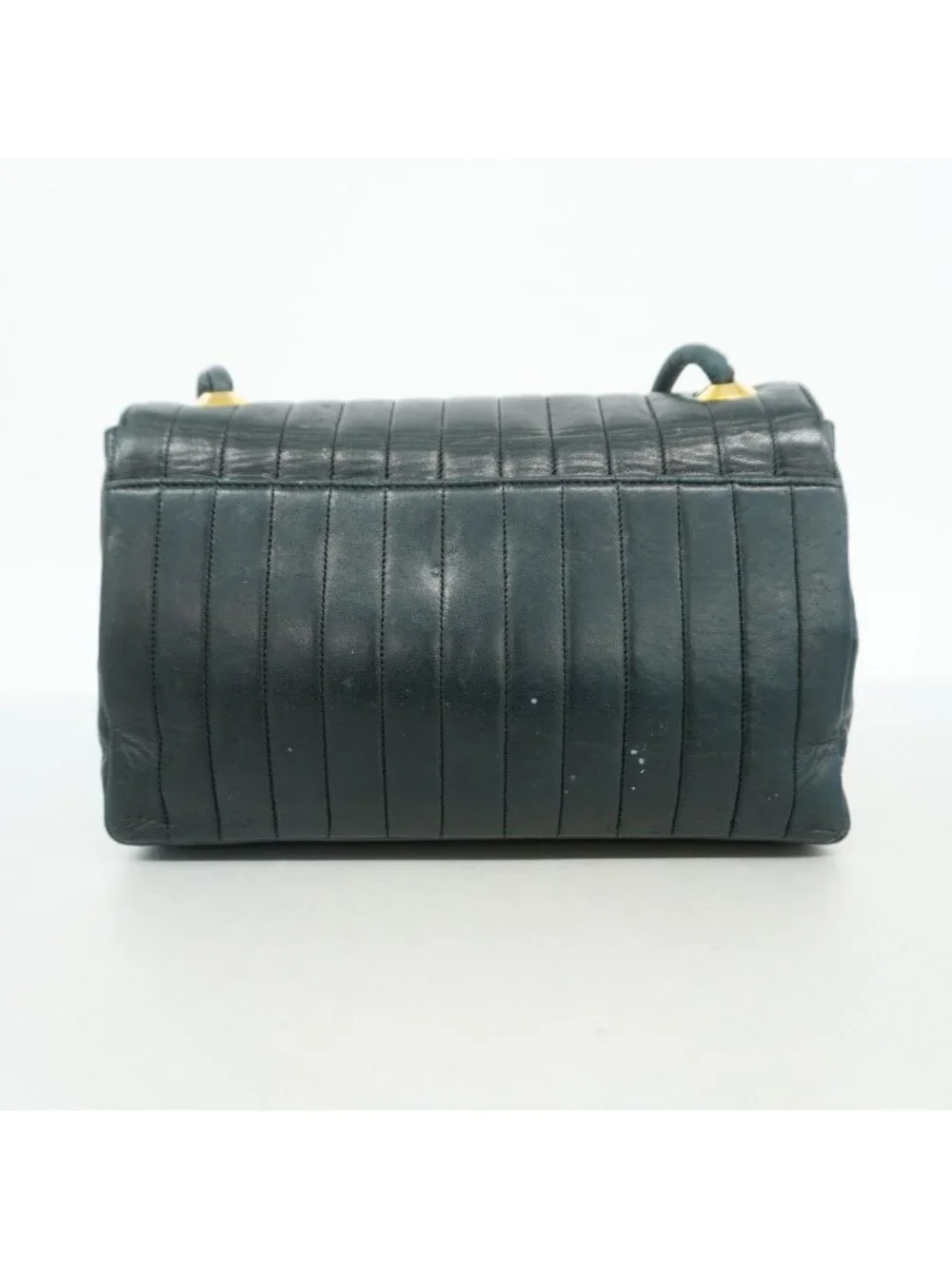 Chanel Shoulder Bag Mademoiselle Lambskin Black Gold